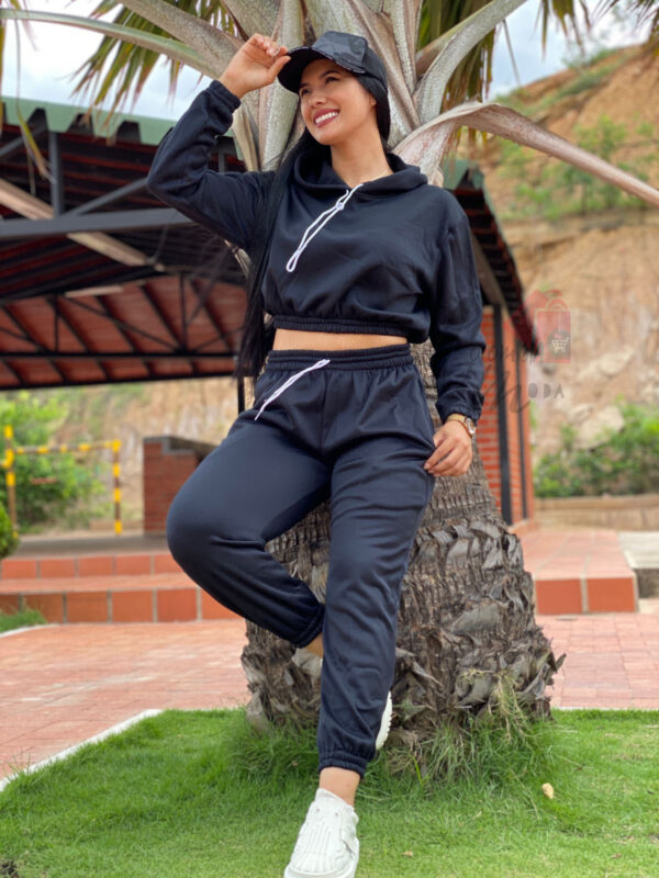 Conjunto sudadera mujer - algodón perchado - Imagen 3