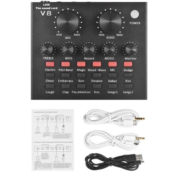Tarjeta de Sonido con Efectos V8 USB - Imagen 3