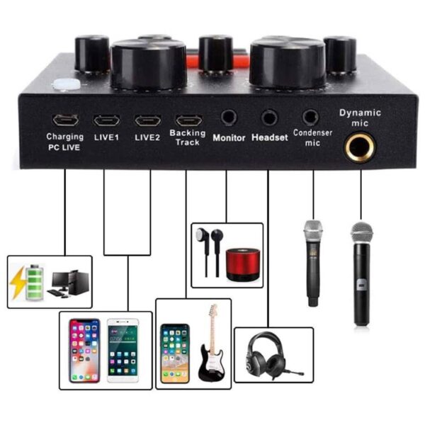 Tarjeta de Sonido con Efectos V8 USB - Imagen 5