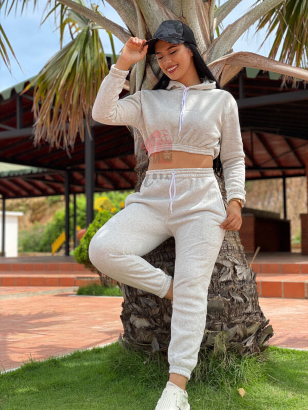 Conjunto sudadera mujer - algodón perchado