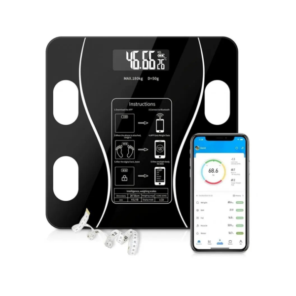Báscula de vidrio digital con Bluetooth