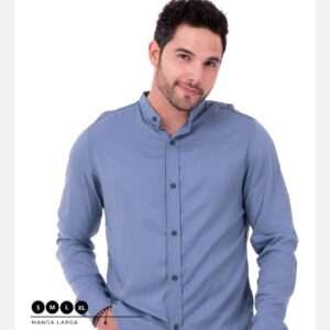 camisa manga larga gris