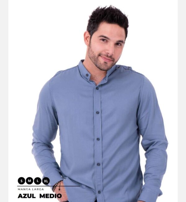 camisa manga larga gris