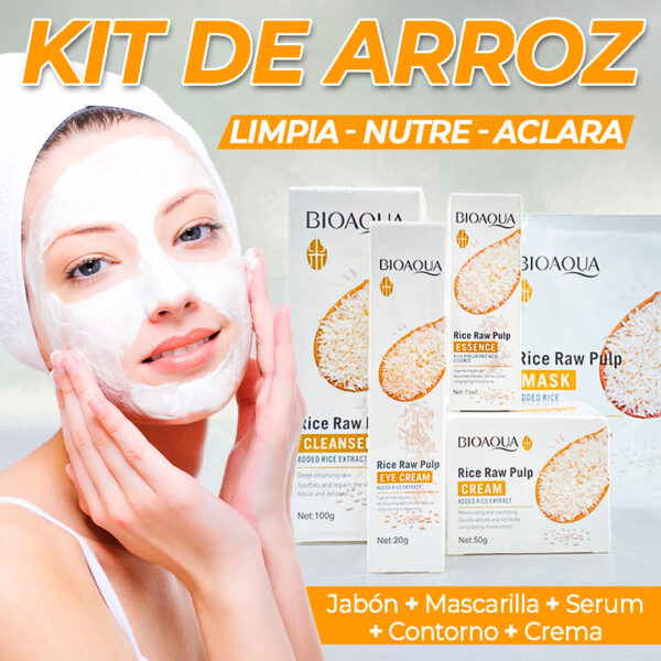 Combo de Arroz: Pack de 5 Productos con Crema Hidratante