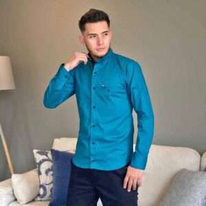 camisa manga larga verde